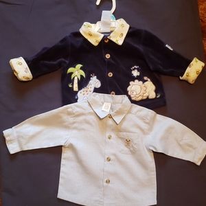Carter's Velvet Jacket & Shirt Set